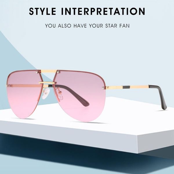 sunglasses 2021 fashion 8590 frameless for men and women modern toad uv400, White;black 
sunglasses 2021 fashion 8590 frameless for men and women modern toad uv400, White;black