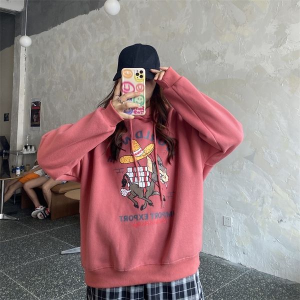 2021 autumn new college style loose wild cartoon printing thickened sweatshirt stitching pullover long sleeve hoodie gn0y, Black
2021 autumn new college style loose wild cartoon printing thickened sweatshirt stitching pullover long sleeve hoodie gn0y, Black