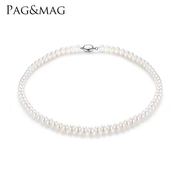 chains pearl necklace lady silver ingot clasp 7-8mm freshwater bright beaded personalized
chains pearl necklace lady silver ingot clasp 7-8mm freshwater bright beaded personalized