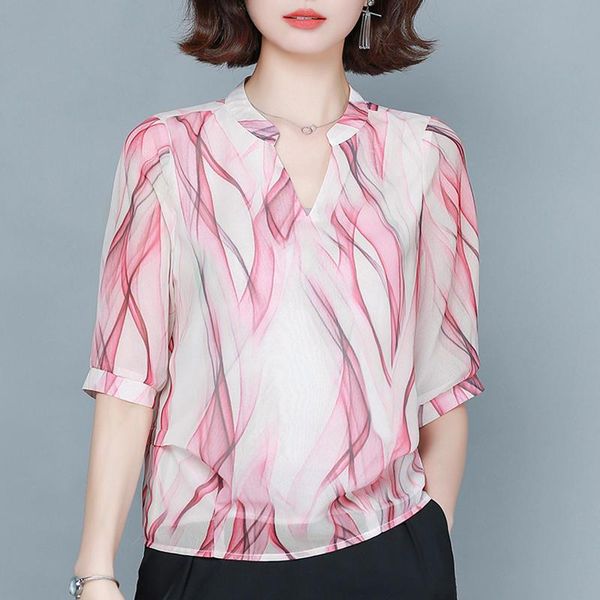 women's blouses & shirts summer femme print short sleeve loose blouse women blusas mujer v-neck chiffon shirt ladies xxl q4348, White
women's blouses & shirts summer femme print short sleeve loose blouse women blusas mujer v-neck chiffon shirt ladies xxl q4348, White
