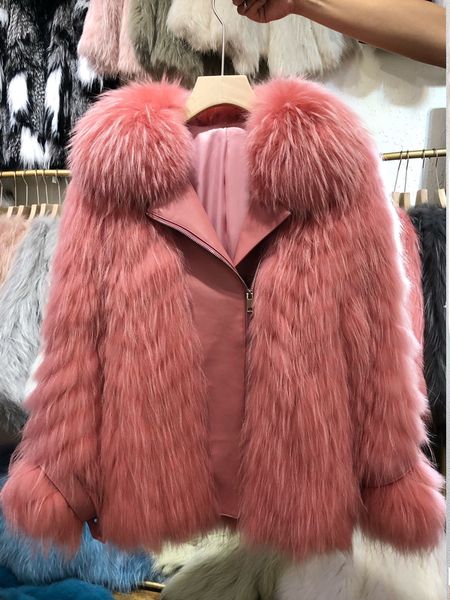 real fox grass sheep winter women's clothes natural locomotive raccoon skin mujer chaquete jacket ltxw, Black
real fox grass sheep winter women's clothes natural locomotive raccoon skin mujer chaquete jacket ltxw, Black