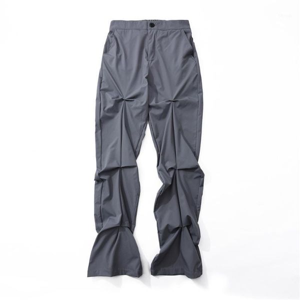 men's pants male retro high street fashion pleated casual harajuku streetwear hip hop trend loose straight long trousers, Black
men's pants male retro high street fashion pleated casual harajuku streetwear hip hop trend loose straight long trousers, Black