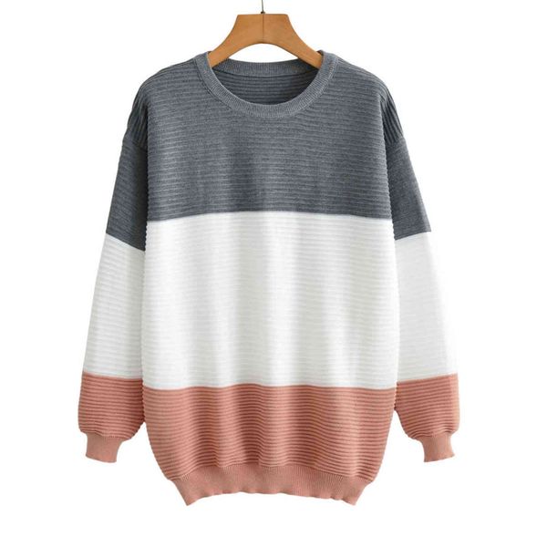 blsqr contrast color pullover sweater women vintage streetwear casual sweaters female 2021 loose fashion lady y1110, White;black
blsqr contrast color pullover sweater women vintage streetwear casual sweaters female 2021 loose fashion lady y1110, White;black