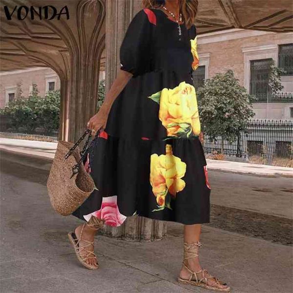 vonda women dress casual o neck short lantern sleeve dresses plus size bohemian vestidos femme floral printed sundress 5xl, Black;gray
vonda women dress casual o neck short lantern sleeve dresses plus size bohemian vestidos femme floral printed sundress 5xl, Black;gray