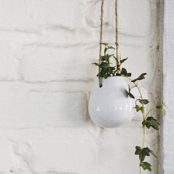 vases home garden ceramic hanging planter flower pot pots green plant vase w twine 
vases home garden ceramic hanging planter flower pot pots green plant vase w twine
