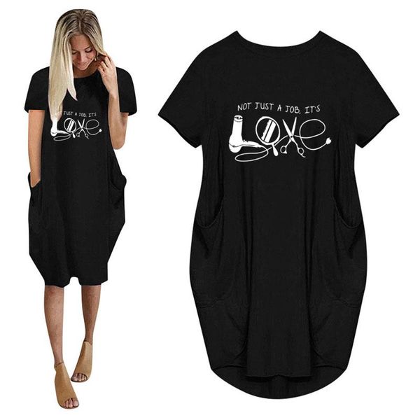 casual dresses hairdresser print quality women summer loose dress with pocket ladies fashion o neck long female t shirt, Black;gray
casual dresses hairdresser print quality women summer loose dress with pocket ladies fashion o neck long female t shirt, Black;gray