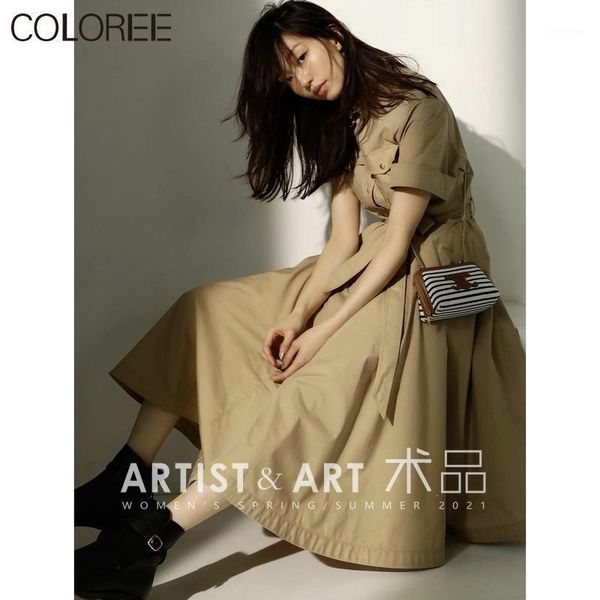 casual dresses autumn ladies elegant office dress vintage double breasted short sleeve khaki for women 2021 midi cotton vestidos, Black;gray
casual dresses autumn ladies elegant office dress vintage double breasted short sleeve khaki for women 2021 midi cotton vestidos, Black;gray