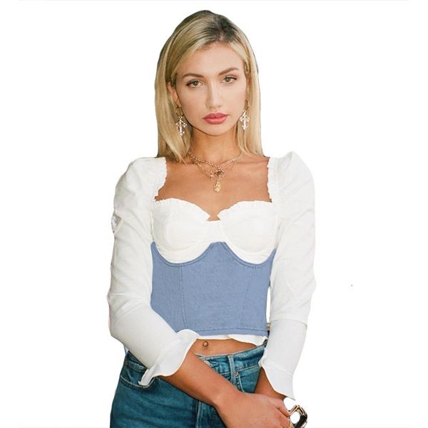 2021 new fall casual white square collar crop woman patchwork tee shirts elegant office lady street t-shirts
2021 new fall casual white square collar crop woman patchwork tee shirts elegant office lady street t-shirts