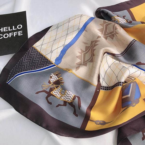 scarves twill silk scarf women geometric print square echarpes foulards femme wrap bandana hijab 70cm, Blue;gray
scarves twill silk scarf women geometric print square echarpes foulards femme wrap bandana hijab 70cm, Blue;gray