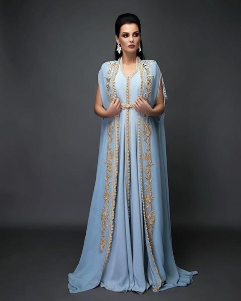 light sky blue chiffon long sleeve evening dresses moroccan kaftan with gold embroidery lace islamic dubai saudi arabic prom dress caftan fo, Black;red
light sky blue chiffon long sleeve evening dresses moroccan kaftan with gold embroidery lace islamic dubai saudi arabic prom dress caftan fo, Black;red
