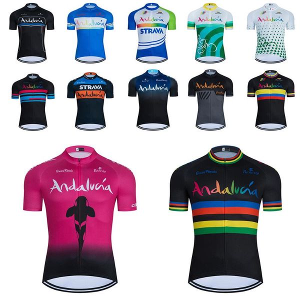 racing sets andalucia cycling jersey 2021 bicycle team shirts males' short sleeve wear summer premium clothi, Black;blue
racing sets andalucia cycling jersey 2021 bicycle team shirts males' short sleeve wear summer premium clothi, Black;blue
