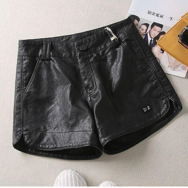 women's shorts 2021 autumn winter casual pu leather women solid high waist slim wide leg female office wear c264, White;black
women's shorts 2021 autumn winter casual pu leather women solid high waist slim wide leg female office wear c264, White;black