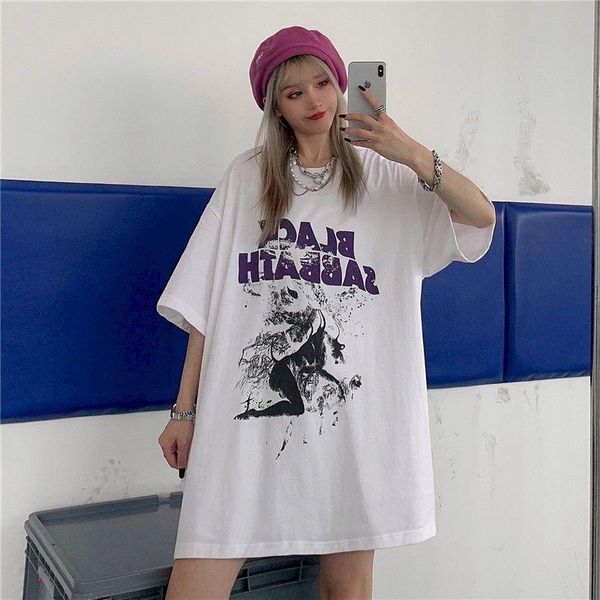 women's t-shirt y2k grunge summer goth clothing female loose femal print high street harajuku clothes oversized no, White
women's t-shirt y2k grunge summer goth clothing female loose femal print high street harajuku clothes oversized no, White
