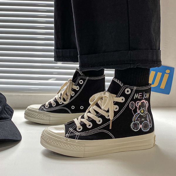 painted graffiti tall/low black bear for female gothic lolita rents above apartments woman shoes canvas dk7t
painted graffiti tall/low black bear for female gothic lolita rents above apartments woman shoes canvas dk7t