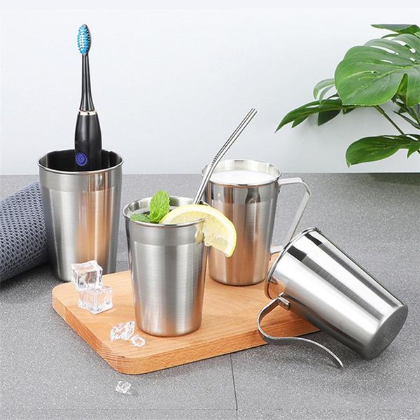 mugs 320/450ml thicken stainless steel beer with handle cold water drinks coffee tea cups office household kitchen drinkware
mugs 320/450ml thicken stainless steel beer with handle cold water drinks coffee tea cups office household kitchen drinkware