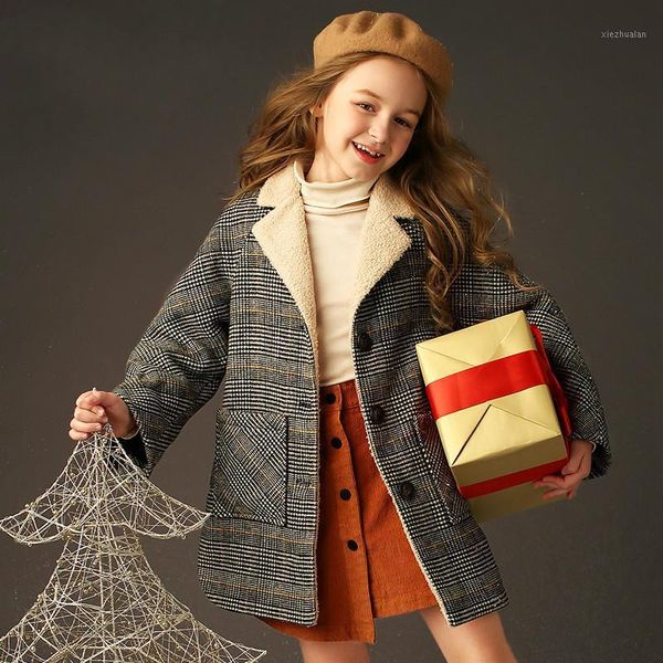 sets girl's overcoat plaid children's woolen coat single-breasted 2021 mid-and long-style autumn and winter clothes for children1, Blue
sets girl's overcoat plaid children's woolen coat single-breasted 2021 mid-and long-style autumn and winter clothes for children1, Blue