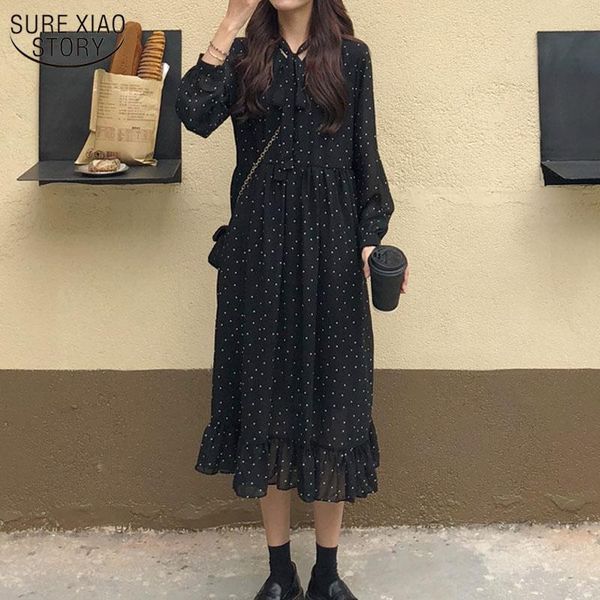casual dresses 2021 spring elegant polka dots print women chiffon dress vintage loose long lace-up female a-line vestidos femme 10860, Black;gray
casual dresses 2021 spring elegant polka dots print women chiffon dress vintage loose long lace-up female a-line vestidos femme 10860, Black;gray