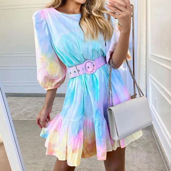 casual dresses elegant colorful ladies lantern sleeve ruffle stitching dress light blue tie dye for going out, Black;gray
casual dresses elegant colorful ladies lantern sleeve ruffle stitching dress light blue tie dye for going out, Black;gray