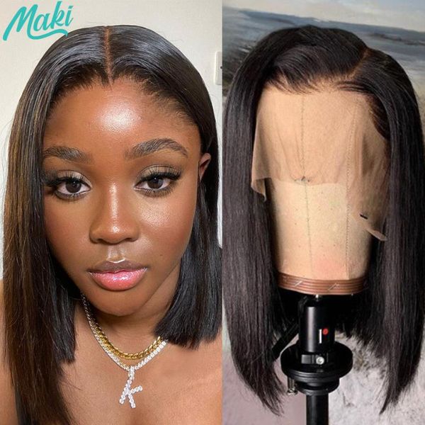 lace wigs maki hair short bob straight front human for black women preplucked 13x4 wig glueless, Black;brown
lace wigs maki hair short bob straight front human for black women preplucked 13x4 wig glueless, Black;brown
