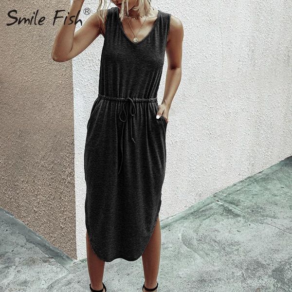 casual dresses loose tank pockets solid v-neck sundress sleevesless side split summer women cotton basic dress plus size g1541, Black;gray
casual dresses loose tank pockets solid v-neck sundress sleevesless side split summer women cotton basic dress plus size g1541, Black;gray