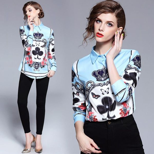 women's blouses & shirts 2021 spring summer fall runway vintage print collar long sleeve turn-down neck womens party casual blouse, White
women's blouses & shirts 2021 spring summer fall runway vintage print collar long sleeve turn-down neck womens party casual blouse, White
