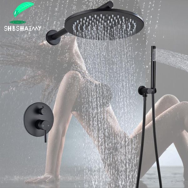 shbshaimy black 10'' brass shower faucet set wall mounted round shower head cold mixer tap brass hand with 150cm tube
shbshaimy black 10'' brass shower faucet set wall mounted round shower head cold mixer tap brass hand with 150cm tube