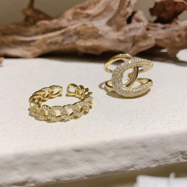 wedding rings real gold electroplating korean simple diamond ring fashion temperament net red personality chain index finger girl, Slivery;golden
wedding rings real gold electroplating korean simple diamond ring fashion temperament net red personality chain index finger girl, Slivery;golden
