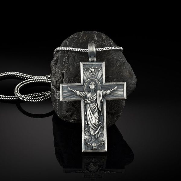 christian jesus man pendant necklace cross necklace america retro hip hop accessories 634982510771, Silver
christian jesus man pendant necklace cross necklace america retro hip hop accessories 634982510771, Silver