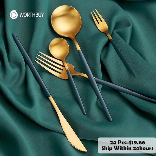 dinnerware sets worthbuy 4/24 pcs cutlery set gold stainless steel tableware flatware dinner kitchen knife fork spoon silverware
dinnerware sets worthbuy 4/24 pcs cutlery set gold stainless steel tableware flatware dinner kitchen knife fork spoon silverware