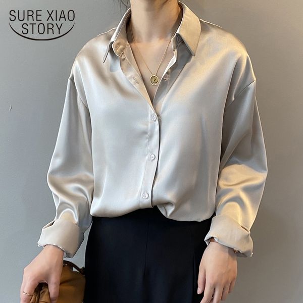 2021 autumn button up satin silk shirt women vintage blouse women white lady long sleeves female solid loose shirts blusas 11355 210308
2021 autumn button up satin silk shirt women vintage blouse women white lady long sleeves female solid loose shirts blusas 11355 210308