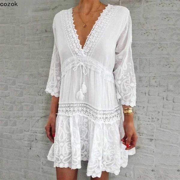 casual dresses women's summer dress 2021 elegant v-neck print sleeve cut out mini women loose tassel drawstring ladies, Black;gray
casual dresses women's summer dress 2021 elegant v-neck print sleeve cut out mini women loose tassel drawstring ladies, Black;gray