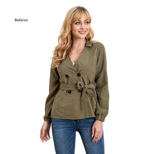 women's trench coats retro windbreaker jacket suit collar solid color belt spring autumn korean loose casual short women cardigan coat, Tan;black
women's trench coats retro windbreaker jacket suit collar solid color belt spring autumn korean loose casual short women cardigan coat, Tan;black