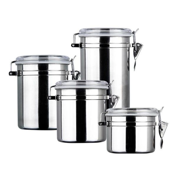 storage bottles & jars 1pc stainless steel sealed canister jar with lock lid coffee sugar tea food container metal sealing
storage bottles & jars 1pc stainless steel sealed canister jar with lock lid coffee sugar tea food container metal sealing