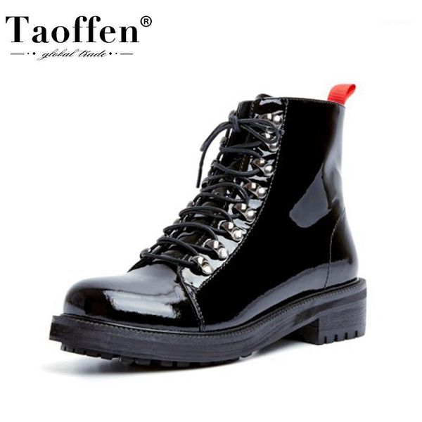 boots taoffen genuine leather woman ankle corss strap round toe square heel solid color cool shoes ladies footwear size 34-391, Black
boots taoffen genuine leather woman ankle corss strap round toe square heel solid color cool shoes ladies footwear size 34-391, Black