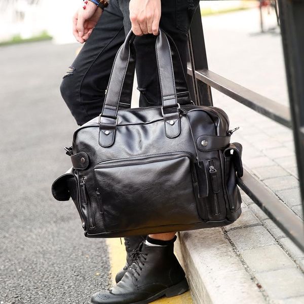 duffel bags fashion street pu men's bag shoulder messenger travel black portable leisure motorcycle
duffel bags fashion street pu men's bag shoulder messenger travel black portable leisure motorcycle