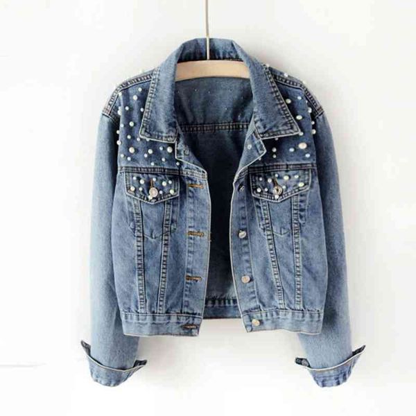 women's jackets denim women autumn winter beaded loose jeans single breasted casual coat blue ladies uzkl, Black;brown
women's jackets denim women autumn winter beaded loose jeans single breasted casual coat blue ladies uzkl, Black;brown