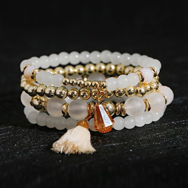 bohemia white crystal beads women's bracelets set multilayer stone tassel pendents charm bracelets pour les femmes, Black
bohemia white crystal beads women's bracelets set multilayer stone tassel pendents charm bracelets pour les femmes, Black