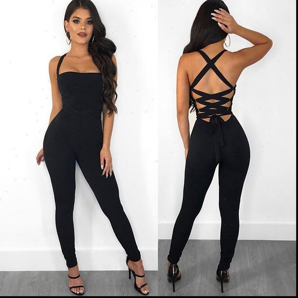 2021 bandage backless lace up rompers tights female jumpsuits women overalls playsuit casual black one piece bodysuit, Black;white
2021 bandage backless lace up rompers tights female jumpsuits women overalls playsuit casual black one piece bodysuit, Black;white