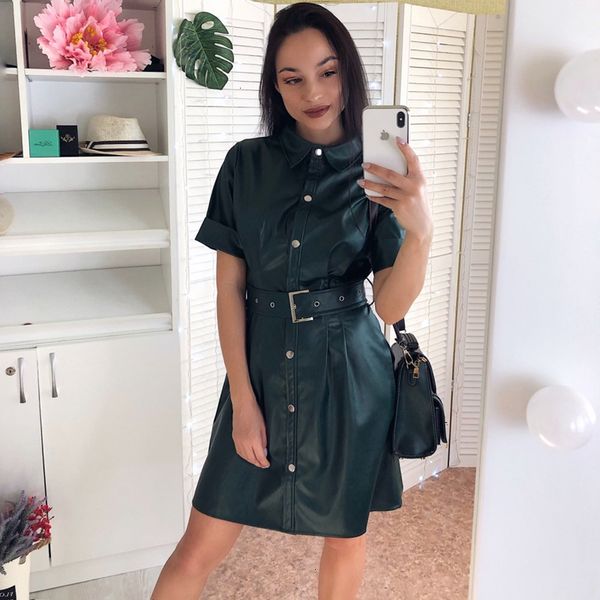 2021 women vintage front button sashes a-line pu short sleeve turn down collar solid elegant new early spring msgz, Black;gray
2021 women vintage front button sashes a-line pu short sleeve turn down collar solid elegant new early spring msgz, Black;gray