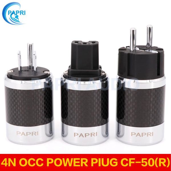 smart power plugs papri cf-50(r) carbon fiber 4n occ copper rhodium plating usa european male and female europe standard ac plug
smart power plugs papri cf-50(r) carbon fiber 4n occ copper rhodium plating usa european male and female europe standard ac plug