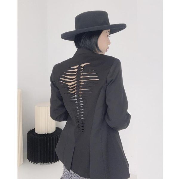 women's suits & blazers inproda women blazer temperament backless long sleeves black suit coat single button hollow out ladies jackets, White;black
women's suits & blazers inproda women blazer temperament backless long sleeves black suit coat single button hollow out ladies jackets, White;black