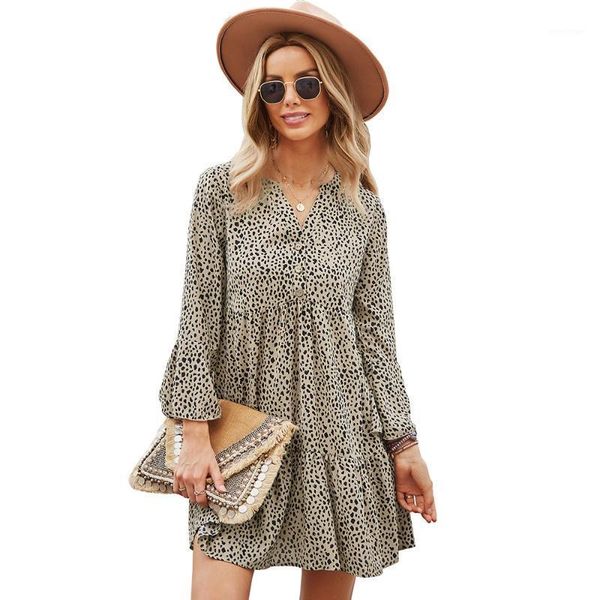 casual dresses donsignet fashion women's dress summer v-neck hedging leopard print loose ruffled long-sleeved, Black;gray
casual dresses donsignet fashion women's dress summer v-neck hedging leopard print loose ruffled long-sleeved, Black;gray