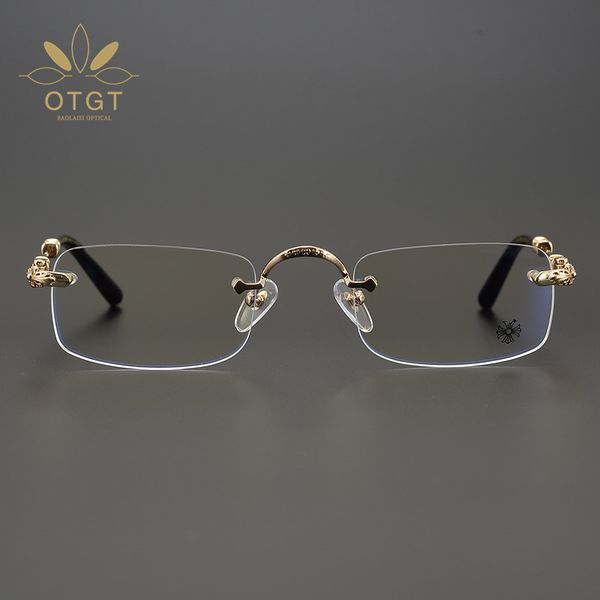 design glasses designer luoxin versatile handmade business pure titanium myopia spectacle frame, White;black 
design glasses designer luoxin versatile handmade business pure titanium myopia spectacle frame, White;black