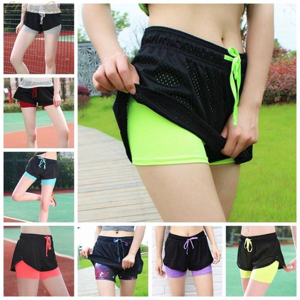 running shorts women's built-in tights short female gym yoga cool sports girls fitness workout sportswear, Black;blue
running shorts women's built-in tights short female gym yoga cool sports girls fitness workout sportswear, Black;blue