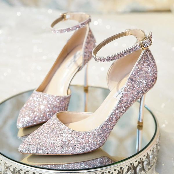 dress shoes wedding crystal women 2021 sequined bridesmaids bride buckle with high heels princess, Black
dress shoes wedding crystal women 2021 sequined bridesmaids bride buckle with high heels princess, Black
