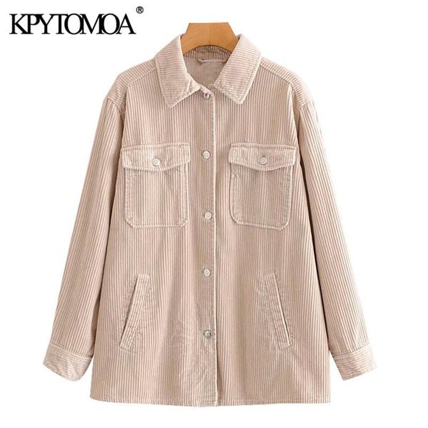 kpytomoa women 2021 fashion with pockets loose corduroy jacket coat vintage lapel collar long sleeve female outerwear chic, Black;brown
kpytomoa women 2021 fashion with pockets loose corduroy jacket coat vintage lapel collar long sleeve female outerwear chic, Black;brown