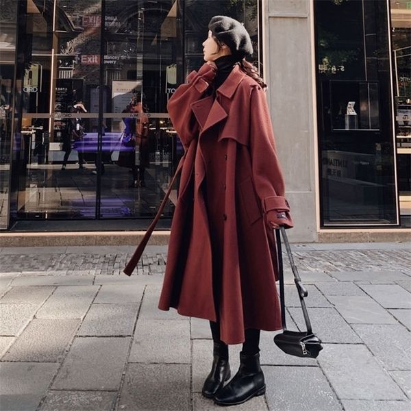 khaki wool long coats for women winter solid cashmere coat warm woollen cloak overcoat korean outerwear sashes surcoat y201006, Black
khaki wool long coats for women winter solid cashmere coat warm woollen cloak overcoat korean outerwear sashes surcoat y201006, Black