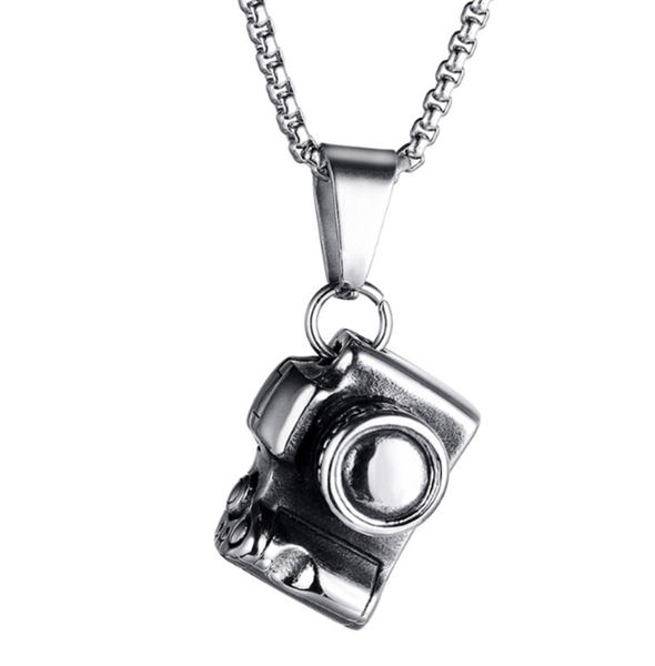 pendant necklaces hip hop stainless steel retro camera men's necklace punk rock titanium men, Silver
pendant necklaces hip hop stainless steel retro camera men's necklace punk rock titanium men, Silver