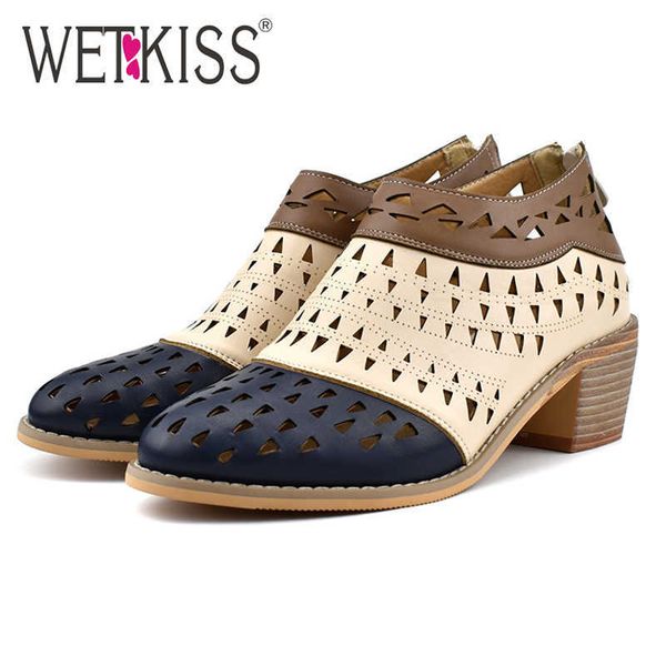 wetkiss fashion summer ankle boots round toe chunky high heel footwear cutout stitching zipper thick high heeled shoes 210630, Black
wetkiss fashion summer ankle boots round toe chunky high heel footwear cutout stitching zipper thick high heeled shoes 210630, Black