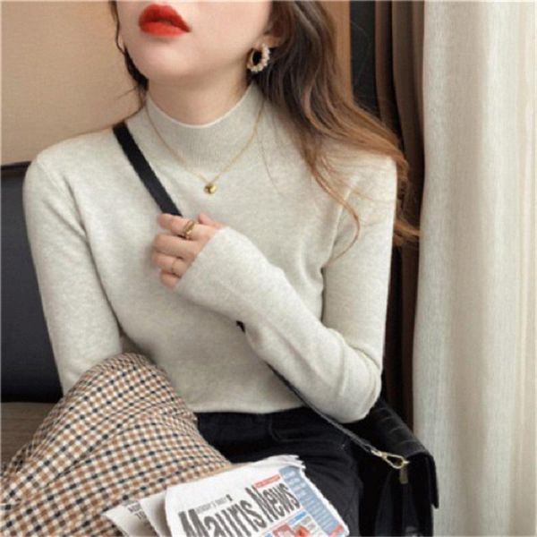 women's sweaters autumn winter casual long sleeve sweater for women turtleneck slim basic pullover woman female chic jumpers top, White;black
women's sweaters autumn winter casual long sleeve sweater for women turtleneck slim basic pullover woman female chic jumpers top, White;black